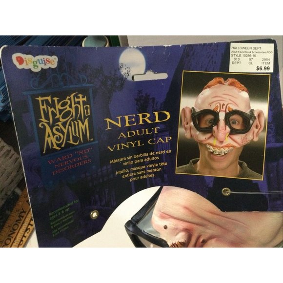 Vintage 1991 Universal Frankenstein Halloween Mask And Nerd Mask Lot Of 2 - Picture 3 of 5